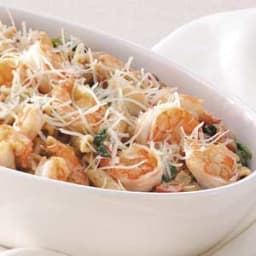 Shrimp and Spinach Penne