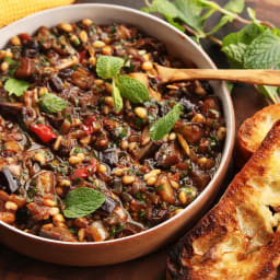 Sicilian Eggplant and Pine Nut Caponata