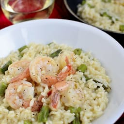 Simple Shrimp and Asparagus Risotto