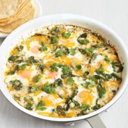 Skillet Eggs with Salsa Verde