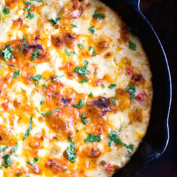 Skillet White Chicken Chili Dip