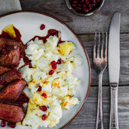 Sliced Steak and Cheesy 'Rice' - Learn to cook fresh food!