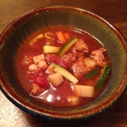 Slow-Cooked Italian Sausage-Vegetable Soup