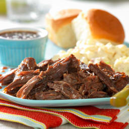 Slow-Cooked Whiskey-Molasses Shredded Beef