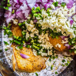 Slow Cooker Basil Chicken in Coconut Curry Sauce