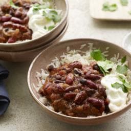 Slow cooker bean chilli 