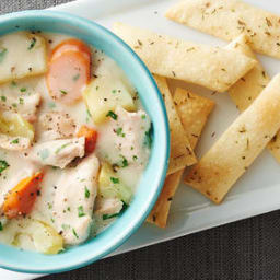 Slow-Cooker Chicken Pot Pie with Pie Crust Crackers