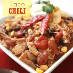 Slow Cooker Chicken Taco Chili