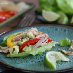 Slow Cooker Chicken Verde with Peppers