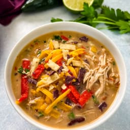 Slow Cooker Crockpot Creamy Chicken Taco Soup