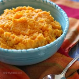 Slow Cooker Garlic Sweet Potato Mash