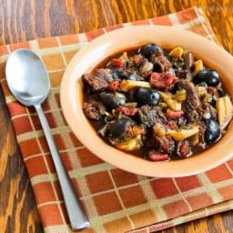 Slow Cooker Low-Carb Mediterranean Beef Stew with Rosemary and Balsamic Vin