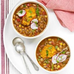 Slow-Cooker Pinto Bean Stew with Jalapeño-Corn Dumplings