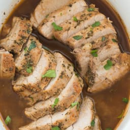 Slow Cooker Pork Tenderloin with Honey Balsamic Glaze