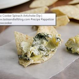 Slow Cooker Spinach Artichoke Dip