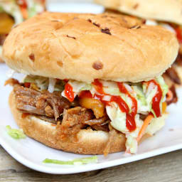 Slow Cooker Sweet and Spicy Pulled Pork Sandwiches