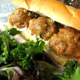 Slow Cooker Turkey and Goat Cheese Meatball Sandwiches