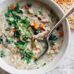 Slow Cooker Turkey Rice Soup