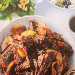 Slow roasted pomegranate lamb shoulder