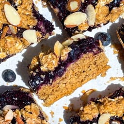 Small Batch Blueberry Jam Crumble Breakfast Bars