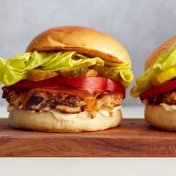 Smashed Cabbage and Mushroom Veggie Burgers