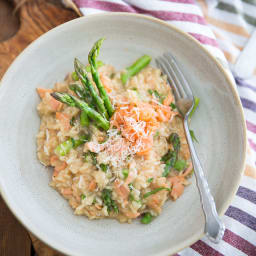 Smoked Salmon Asparagus Risotto