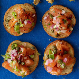 Smoked Salmon Bagel Bites