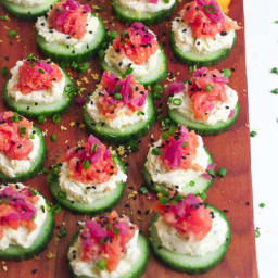 Smoked Salmon Cucumber Bites