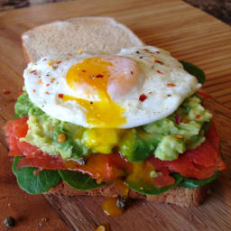 Smoked Salmon Egg Sandwich