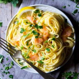 Smoked Salmon Pasta Carbonara