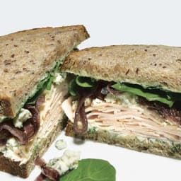 Smoked Turkey, Blue Cheese, and Red Onion Sandwiches