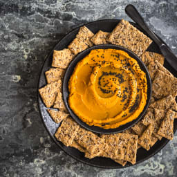 Smoky Pumpkin and Black Sesame Seed Hummus