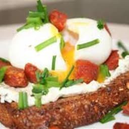 Soft Boiled Eggs With Crispy Chorizo