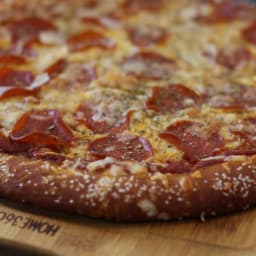 Soft Pretzel Crust Pizza