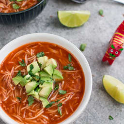 Sopa de fideo (Mexican noodle soup)