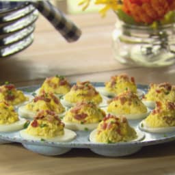 Sour Cream and Bacon Deviled Eggs