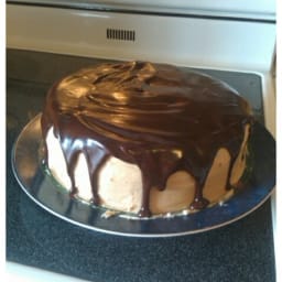 Sour Cream-chocolate Cake with Peanut Butter Frosting and Chocolate-peanut