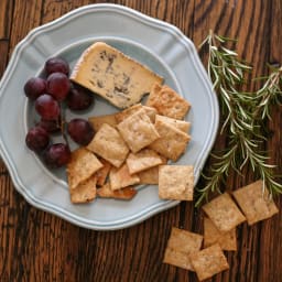 Sourdough Rosemary Crackers