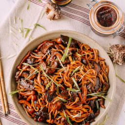 Soy Sauce Braised Wild Mushroom Noodles