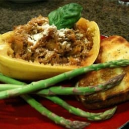 Spaghetti Squash with Meat Sauce