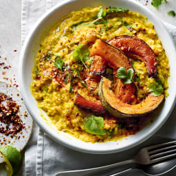 Spiced squash kitchari (Indian slow-cooked rice and lentils)