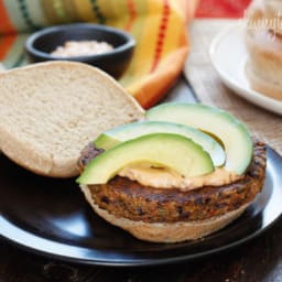 Spicy Black Bean Burgers with Chipotle Mayonnaise