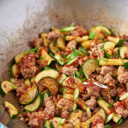 Spicy Ground Pork and Zucchini Stir-Fry