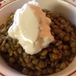 Spicy Lentils with Yogurt