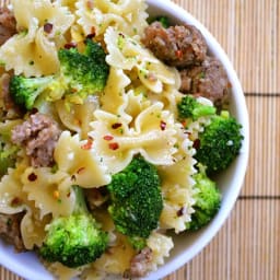 spicy sausage  and  broccoli pasta