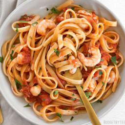 Spicy Seafood Pasta with Tomato Butter Sauce