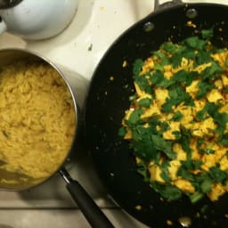 Spicy Stir-Fried Tofu with Coconut Rice