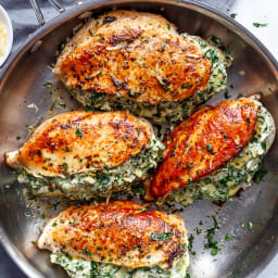 Spinach Artichoke Stuffed Chicken