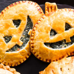 Spinach Jack-O'-Lantern Hand Pies Recipe