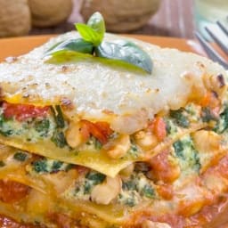 Spinach Lasagna with Walnut Pesto